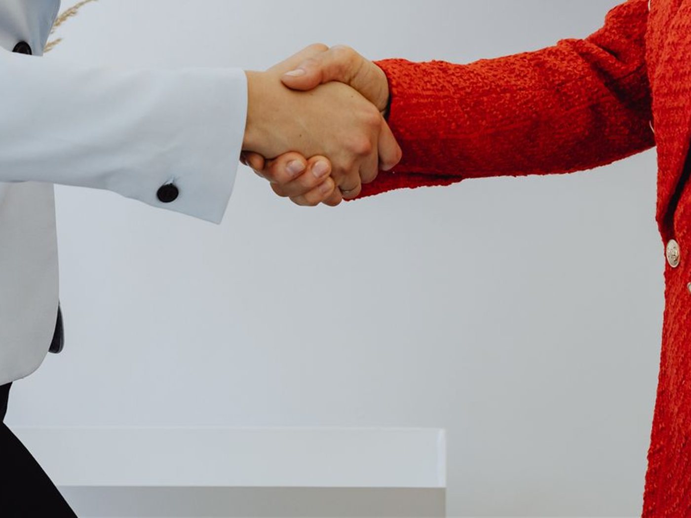 Two people shaking hands